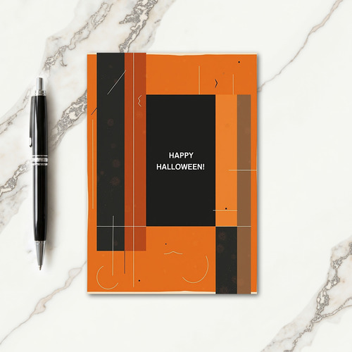 Happy Halloween Abstract Card