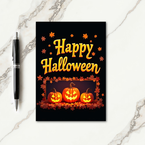 Happy Halloween Autumn Card