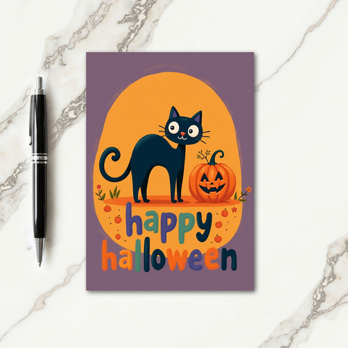 Happy Halloween Autumn Critter Card