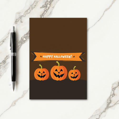 Happy Halloween Banner Card