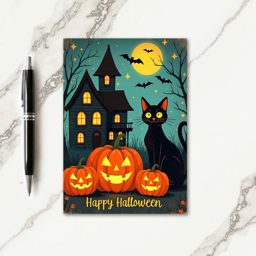 Happy Halloween Black Companion Card thumbnail