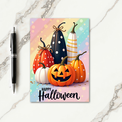 Happy Halloween Bright Colors Card