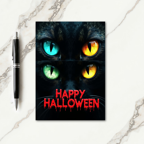 Happy Halloween Bright Eyes Card