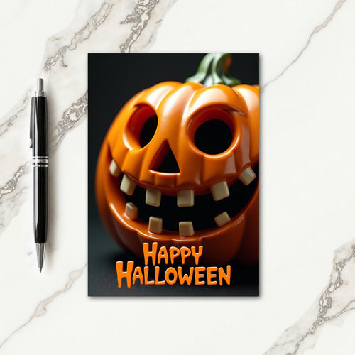 Happy Halloween Bright Gourd Card