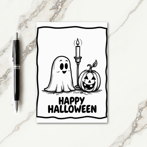 Happy Halloween Candle Card