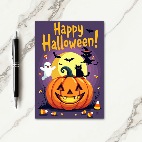 Happy Halloween Candy Corn Card