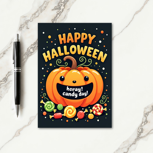 Happy Halloween Candy Day Card