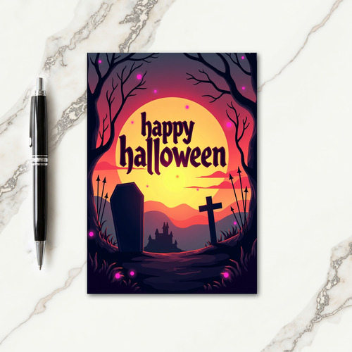 Happy Halloween Castle Card