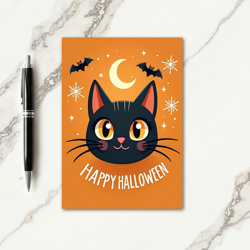 Happy Halloween Cat Card