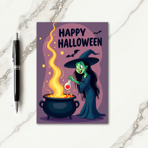 Happy Halloween Cauldron Card