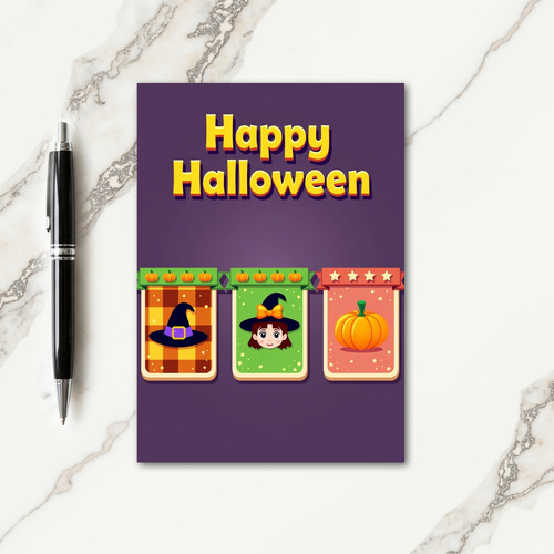 Happy Halloween Character Card