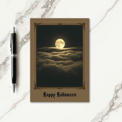 Happy Halloween Clouds Card