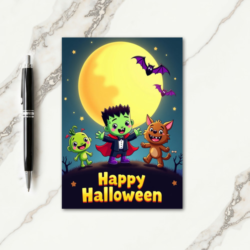 Happy Halloween Costume Card