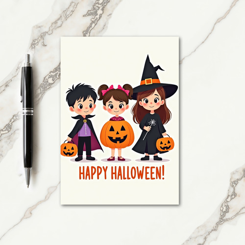 Happy Halloween Costumes Card