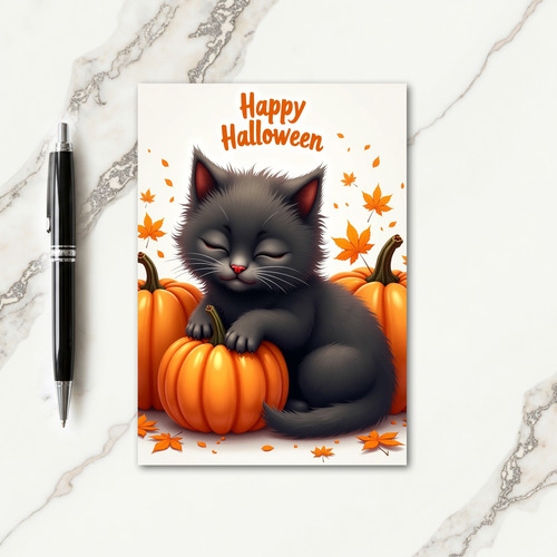 Happy Halloween Cozy Creature Card