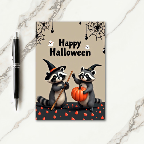 Happy Halloween Creatures Card