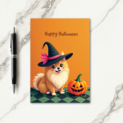 Happy Halloween Cute Pup Card