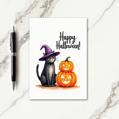 Happy Halloween Dark Animal Card