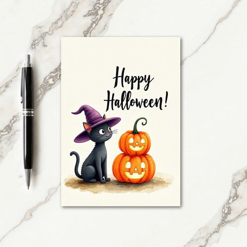Happy Halloween Dark Creature Card