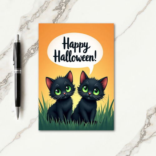 Happy Halloween Dark Duo Card