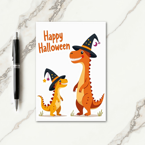Happy Halloween Dino Duo Card