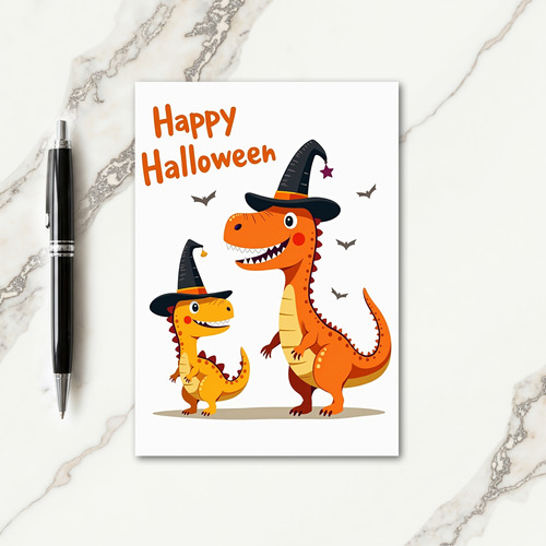 Happy Halloween Dino Fun Card thumbnail