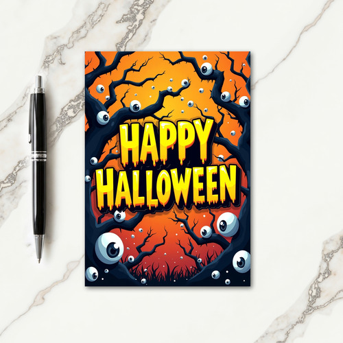 Happy Halloween Eyeball Card