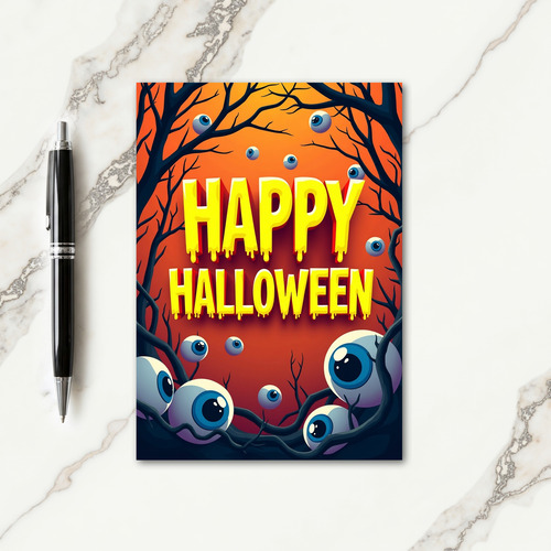 Happy Halloween Eyes Card
