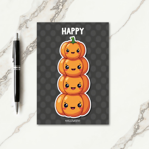 Happy Halloween Faces Card