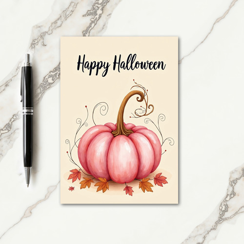 Happy Halloween Festive Gourd Card
