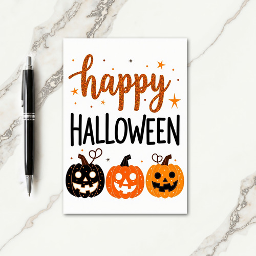 Happy Halloween Festive Stars Card