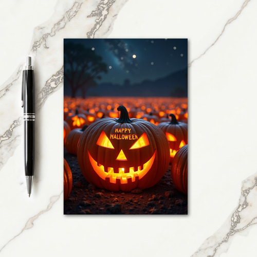 Happy Halloween Field Of Lights Card