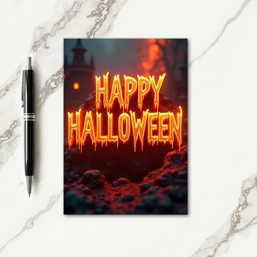 Happy Halloween Fiery Card