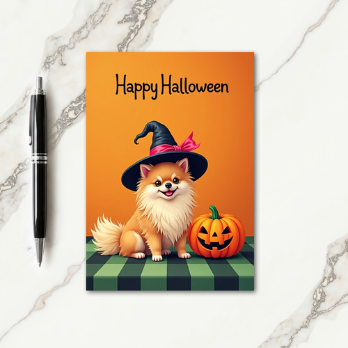 Happy Halloween Fluffy Creature Card
