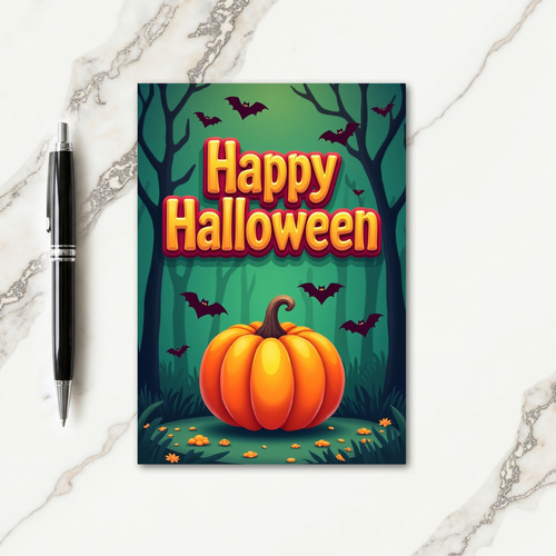 Happy Halloween Forest Card
