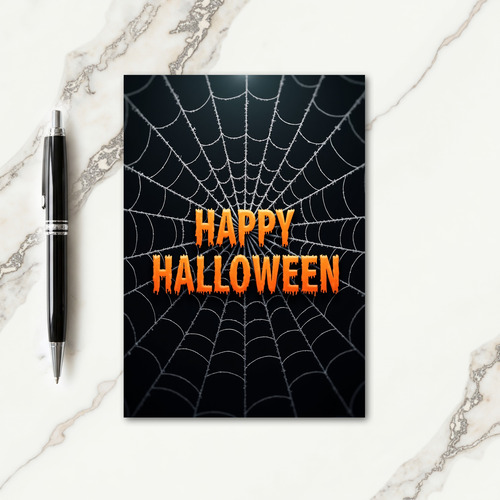 Happy Halloween Frosted Web Card