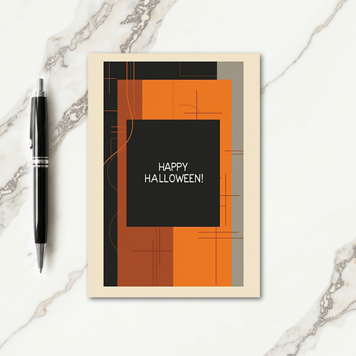 Happy Halloween Geometric Card