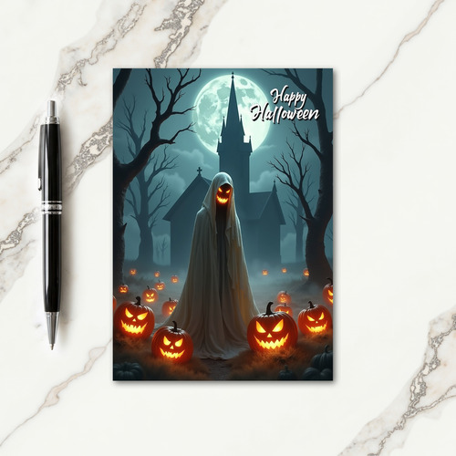 Happy Halloween Ghostly Card