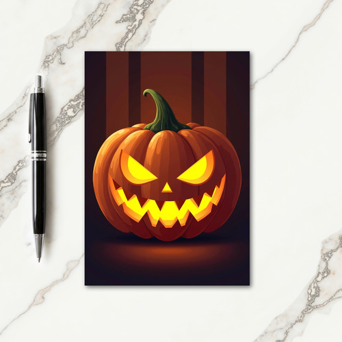 Happy Halloween Glowing Gourd Card