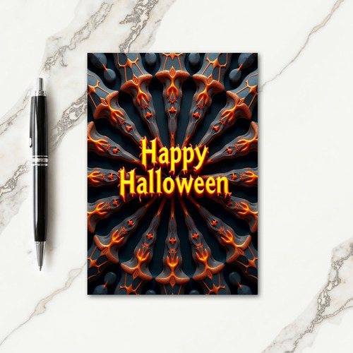 Happy Halloween Glowing Words Card