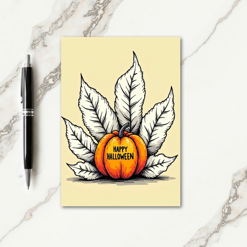 Happy Halloween Gourd Art Card