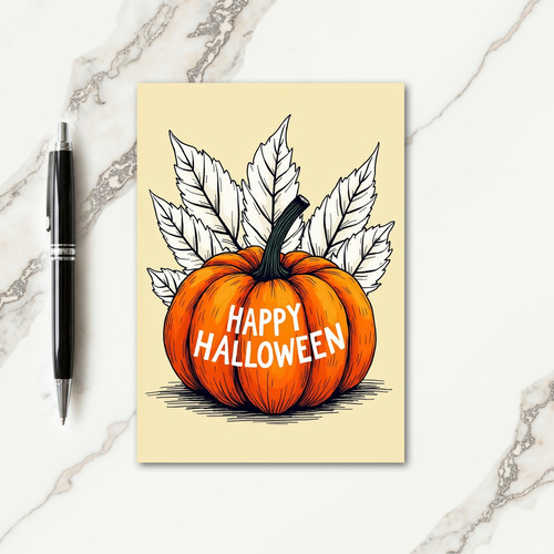 Happy Halloween Gourd Card