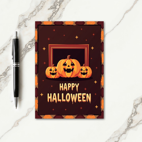 Happy Halloween Gourds Card