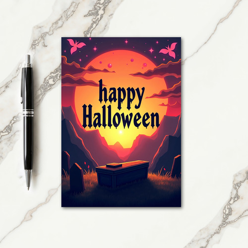 Happy Halloween Grave Card