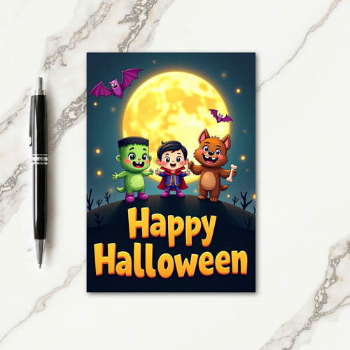 Happy Halloween Hill Card