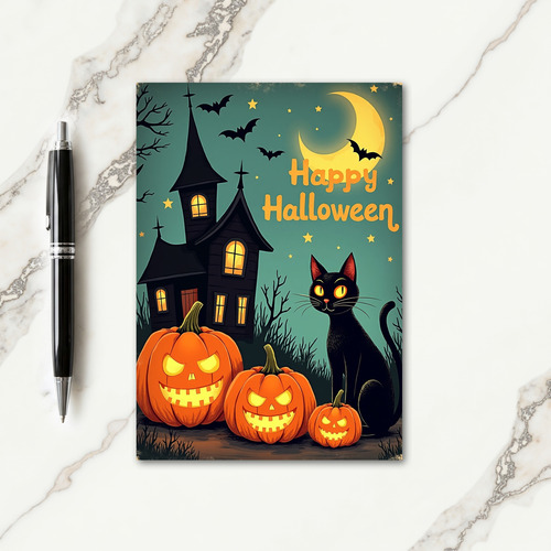 Happy Halloween House Card