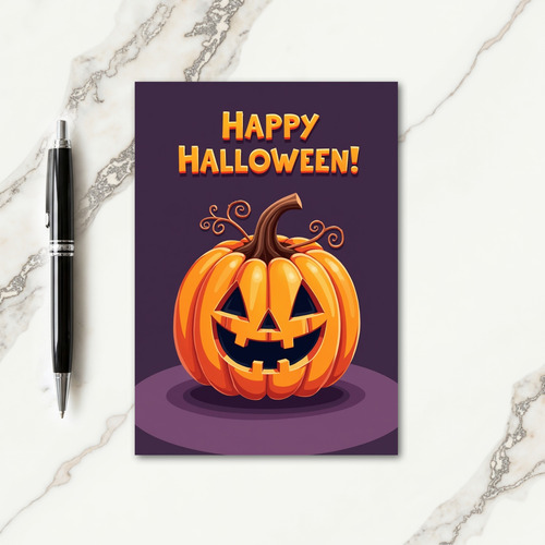 Happy Halloween Jack O Lantern Card