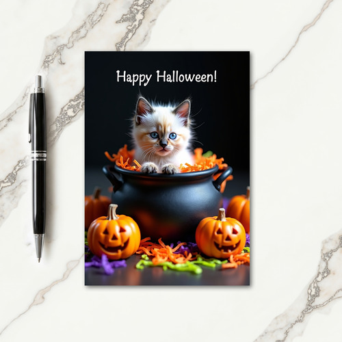 Happy Halloween Kitten Card