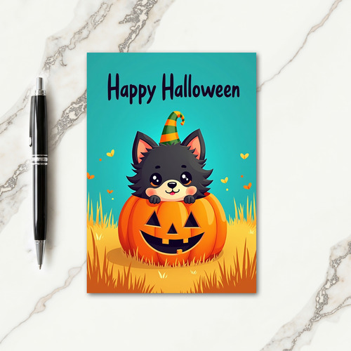 Happy Halloween Little Creature Card