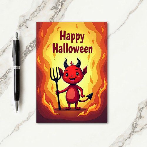 Happy Halloween Little Devil Card thumbnail